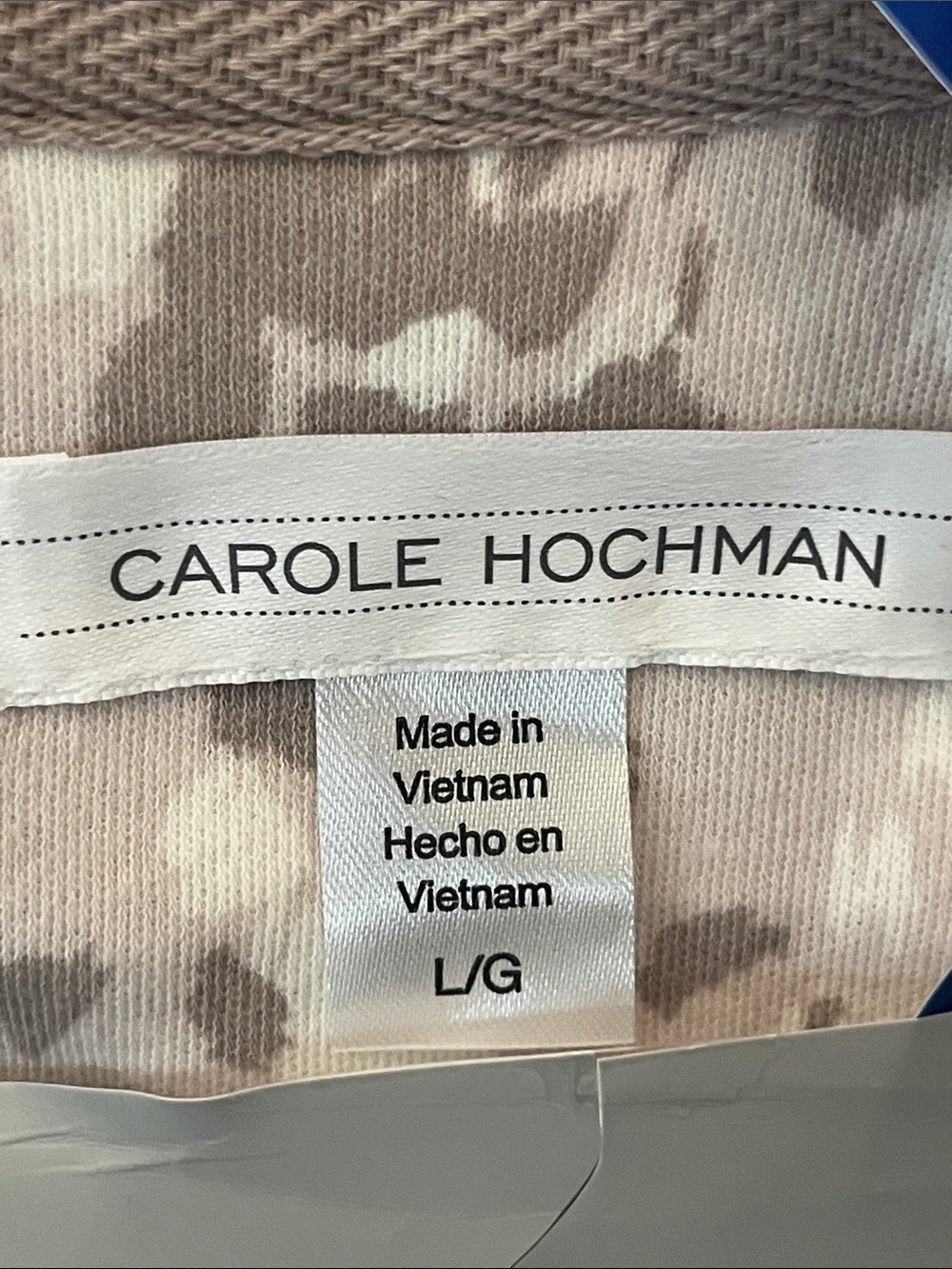 Carole Hochman 3-Piece Cotton Pajama Set - Beige Pattern - Picture 4 of 7